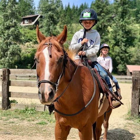 Horseback Riding At The Kids Program Red Horse Mountain Ranch