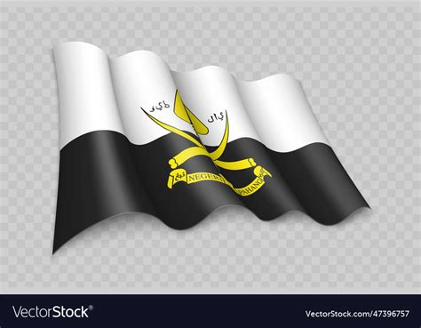 3d Realistic Waving Flag Of Pahang Is A State Vector Image