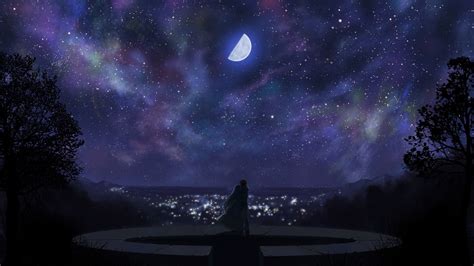 Anime Night Background Anime Night Scenery Wallpapers Phopics