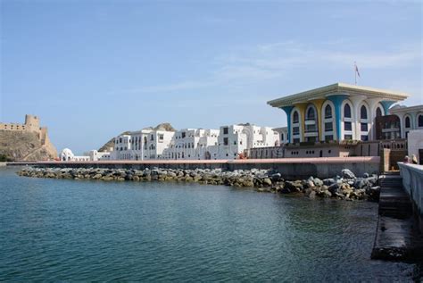 Seaside View Of The Palace Of The Sultan Of Oman Stock Photo Image Of
