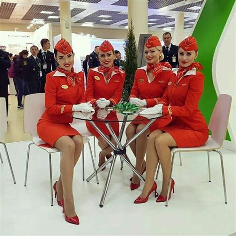 Aeroflot Russia Flight Attendant Fashion Sexy Flight Attendant Tight Skirt