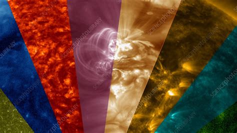 Sun Observed At Different Wavelengths Stock Video Clip K0041383
