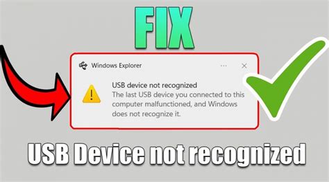 How To Fix Usb Device Not Recognized Windows 11 10 8 Usb Flash
