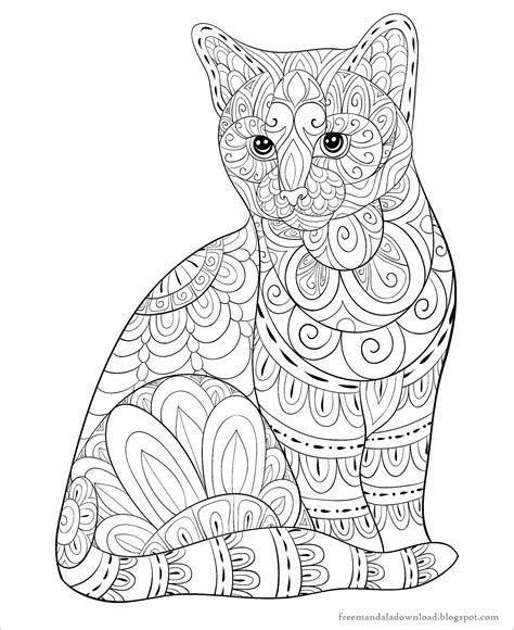 Katzen Mandala Malbuch Pdf Cats Mandala Coloring Book Pdf