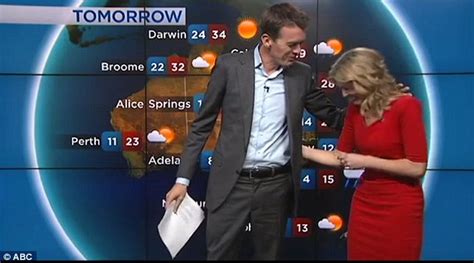 Prepares and presents news, sports or other information, conducts group: ABC weather presenter Vanessa O'Hanlon caught in a ...