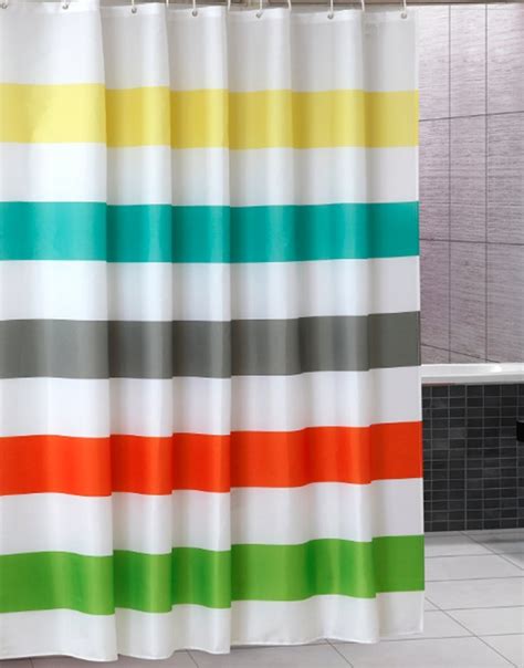 Colorful Rainbow Cross Stripe Pattern Bathroom Shower Curtain