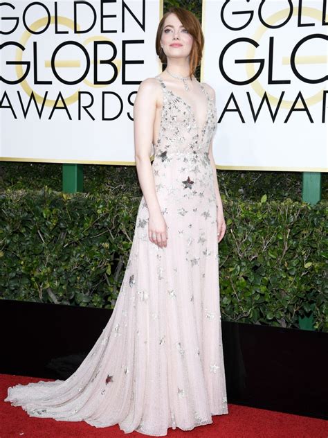 Emma Stones Golden Globes Valentino Gown Is Literally