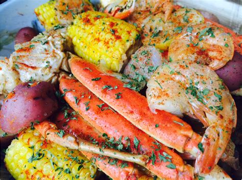 Add the clams, crab, and corn, and cook for 5 minutes. Seafood Boil - Jumbo Shrimp, Crab Legs, Sweet Sausage ...