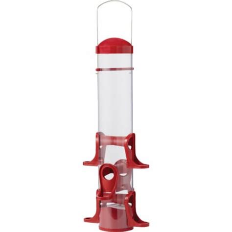 Stokes Select Red Plastic 16 Lb Capacity Tube Bird Feeder 38223 1 Qfc