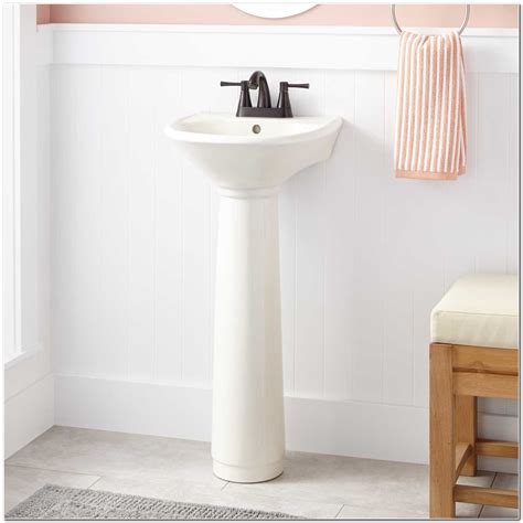 15 Inch Bathroom Pedestal Sink Sink And Faucet Home Decorating