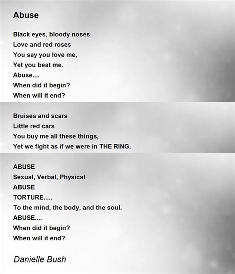 Best Poems About Physical Abuse