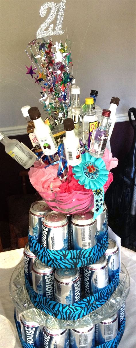 How do you even tackle the gift hunt? 21st birthday gift idea . Easy and creative! Make them bud ...