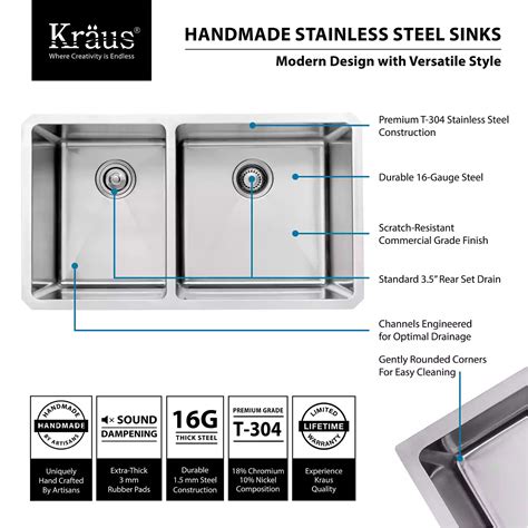 Kraus 33 Undermount Stainless Steel Kitchen Sink Sears Marketplace