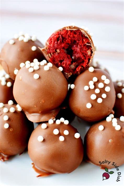 Red Velvet Cake Balls With Cream Cheese Easy Side Dishes