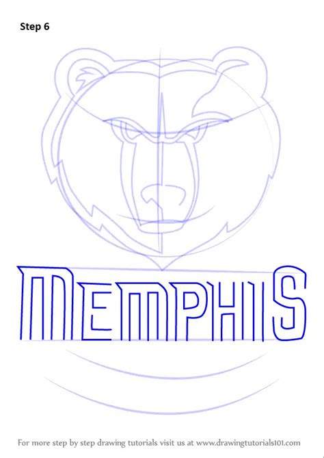 How To Draw Memphis Grizzlies Logo NBA Step By Step