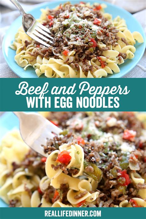 From beef with noodles diabetic dinner recipe. Beef and Peppers with Egg Noodles - Real Life Dinner