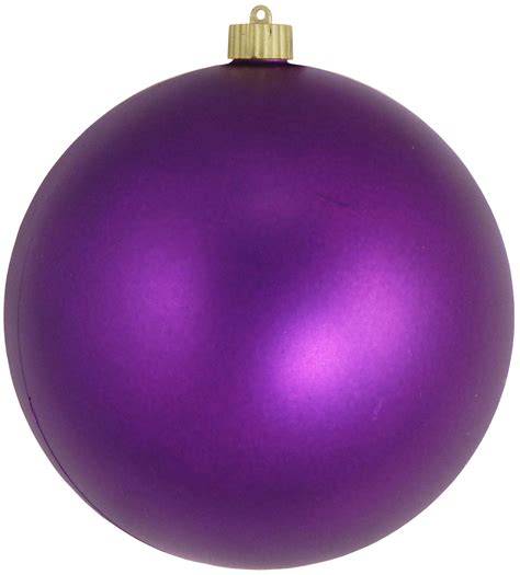 8 200mm Shatterproof Matte Purple Christmas Ball Ornament By