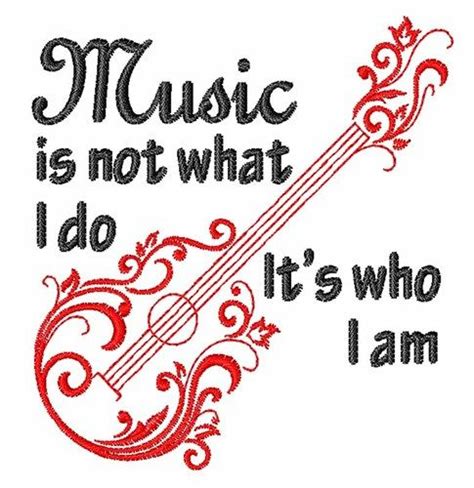 I Am Music Embroidery Design Embroidery