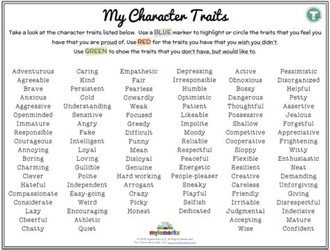 What Are Weak Character Traits Ptmt