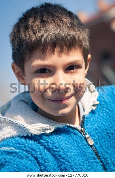 Close Portrait Smiling Seven Year Old Stock Photo 127970810 Shutterstock