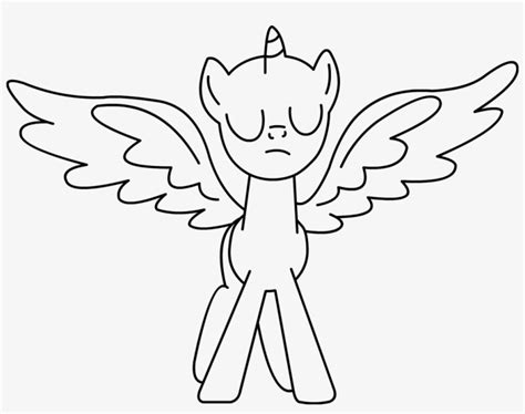 Mlp Pony Base Alicorn Sketch Coloring Page