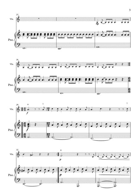 Believer Imagine Dragons Violin And Piano Arrangement Free Music Sheet