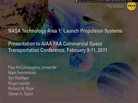 Pdf Nasa Technology Area 1 Launch Propulsion Systems · Technology