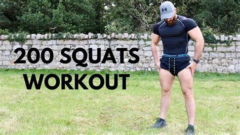 200 Squat Workout Home Leg Workout No Equipment Follow Along Youtube