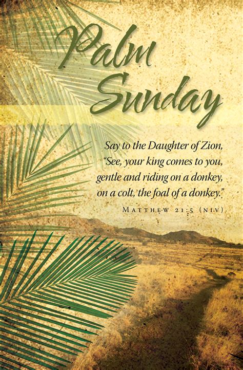 Standard Palm Sunday Bulletin Daughter Of Zion