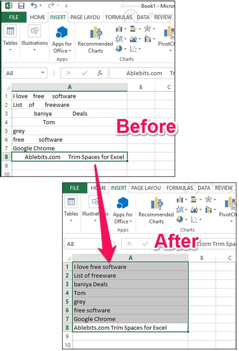 Remove All Leading Trailing Spaces From Excel Replace Multiple Spaces