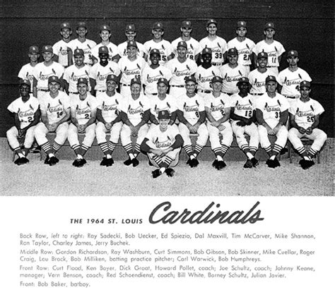 1964 St Louis Cardinals St Louis Sports Hall Of Fame