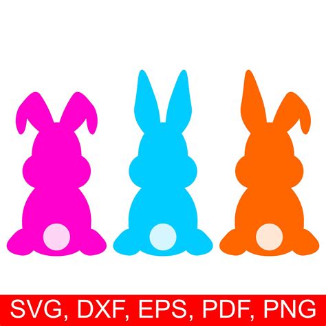 3 very cute Easter Bunny SVG files for Cricut & Silhouette #easterbunny