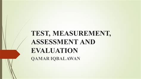Difference Between Test Measurement Assessment And Evaluation Youtube