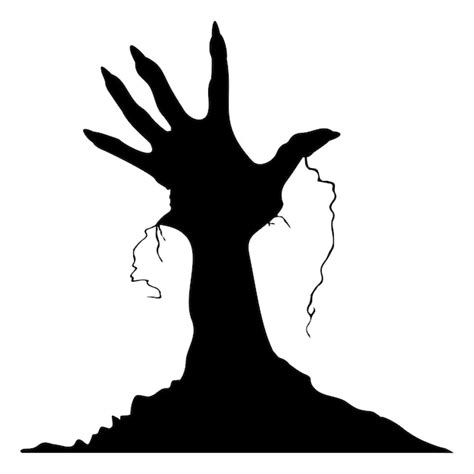 Premium Vector Zombie Hand Coming Out Of The Ground Silhouette Vector