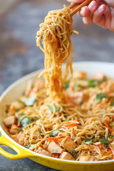 There are about a lot of ways to cook chicken, whether you fry it, roast it, or bake it. Thai Peanut Chicken Noodles - Damn Delicious