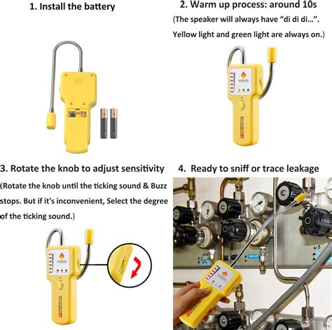 Techamor Y201 Gas Leak Detector Portable Methane Propane Combustible
