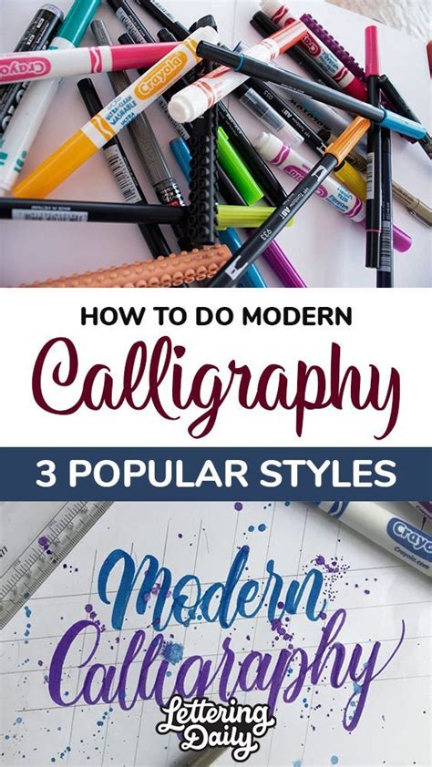 How To Do Modern Calligraphy 3 Popular Styles Lettering Hand