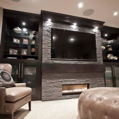 For instance, the photo above features a fireplace with a camouflage pattern! Fireplaces & TVs: 4 Things You're Doing Wrong - Stylish ...