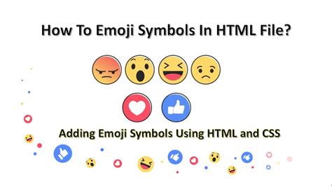 How To Add Emoji Symbols In Html File Adding Emoji Symbols Using Html