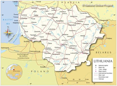 Lithuania, officially the republic of lithuania is a country in northern europe, the largest of the three baltic states. Lithuania Map