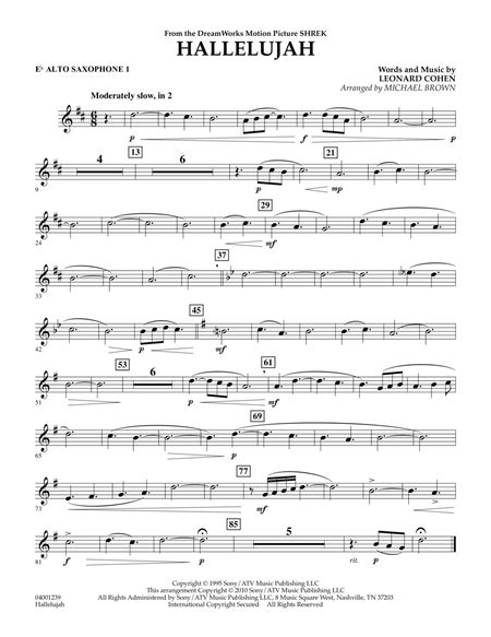 Hallelujah Eb Alto Saxophone 1 By Michael Brown Concert Band Digital Sheet Music Sheet