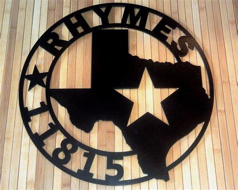 16 Inch Custom Personalized Steel Texas State Address Plaque House Sign