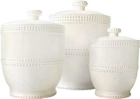 American Atelier 1566905canrb 3 Piece Bianca Bead Round Canister Set