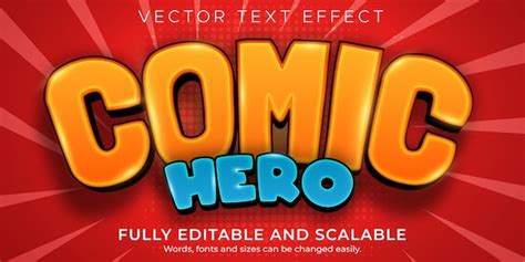 Premium Vector Comic Text Effect Cartoon Editable Text Style