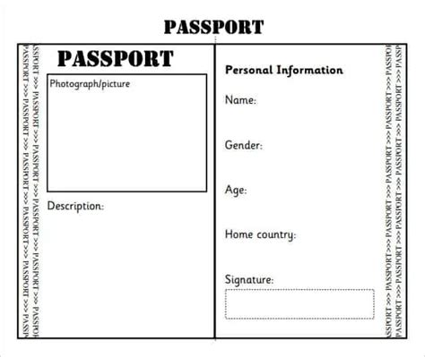Printable Passport Template For School Project Printable Templates