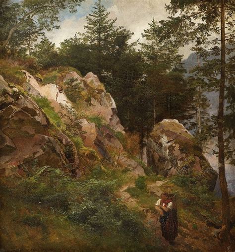 Hans Fredrik Gude 1825 1903 Path Through The Rocks 1867 Oil