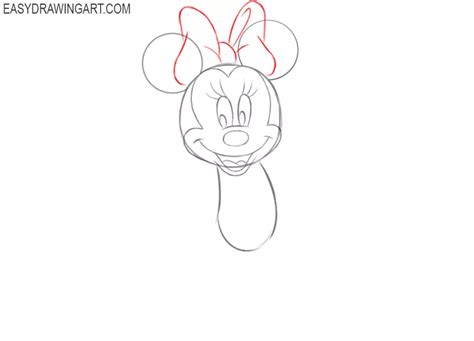 How To Draw Minnie Mouse Easy Drawing Art