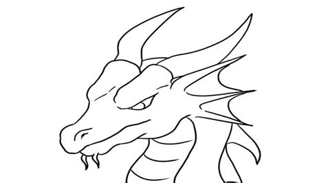 Simple Dragon Drawing Color Drawing Art Ideas
