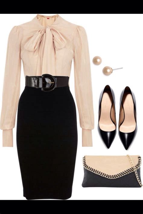 Nude And Black For Work Fashionable Work Outfit Classy Outfits