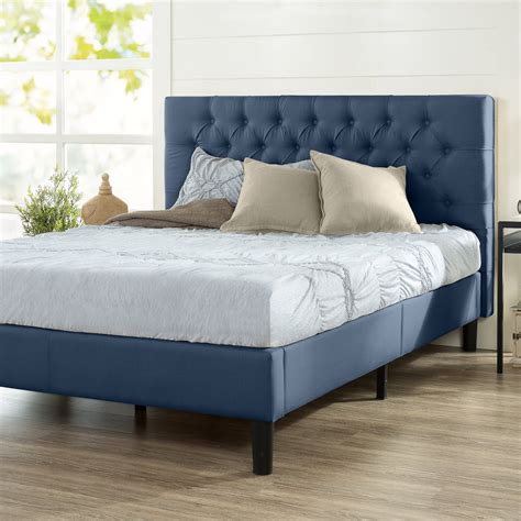 Queen Platform Bed Frame With Upholstered Headboard Vik Platform